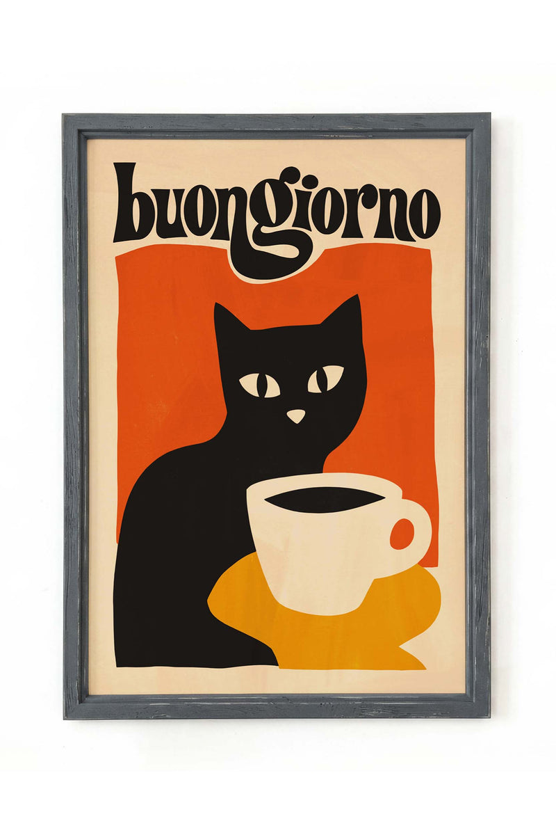 Black Cat Coffee Poster