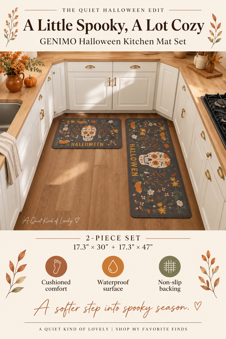 GENIMO Halloween Kitchen Mat Set, 2-Piece