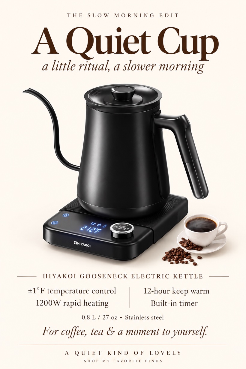 HIYAKOI Gooseneck Electric Kettle