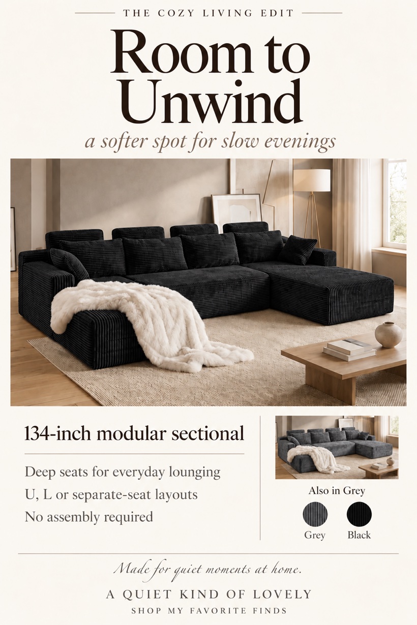 Veloflow Boneless Couch, Black
