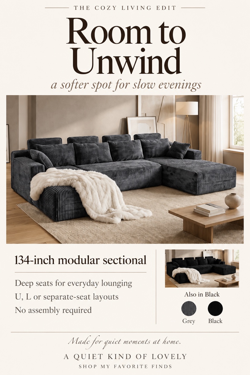 Veloflow Boneless Couch, Dark Grey