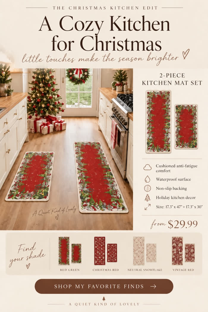 A Cozy Kitchen for Christmas collage